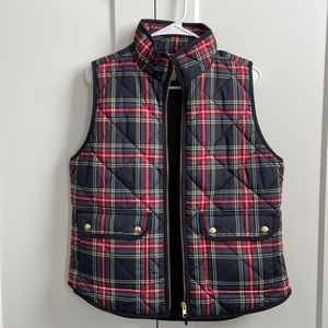 J. Crew plaid winter vest, only worn a few times